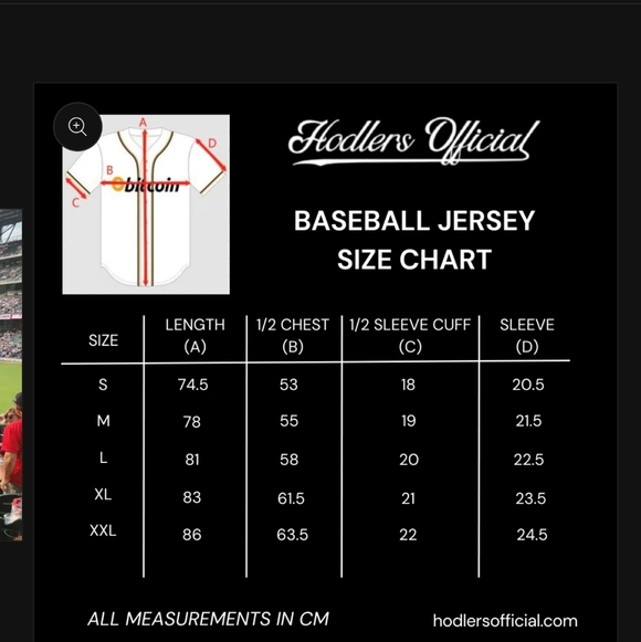 Hodlers official Black white gold team Bitcoin satoshi Baseball Jersey L - Picture 4 of 5